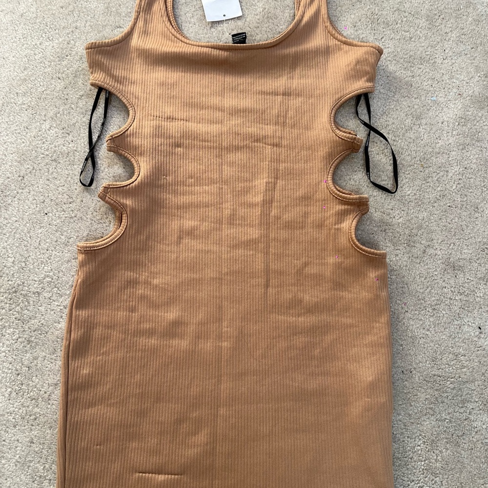 Forever 21 Ribbed Tan Dress